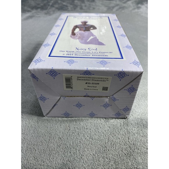 December Diamonds Ornament Navy Soul Merman #55-55109 Holiday 2019 NEW IN BOX - Picture 6 of 7